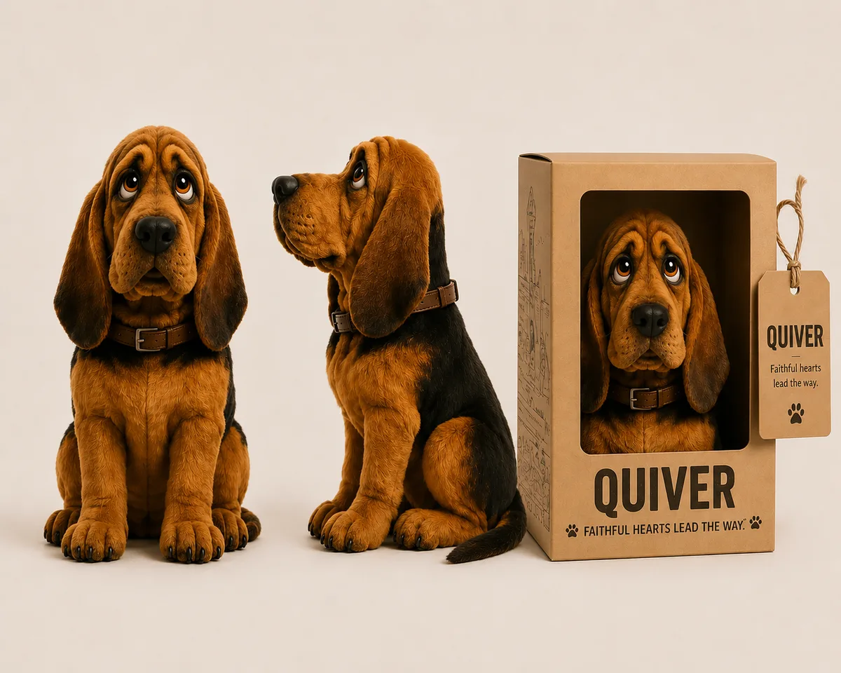 Quiver the bloodhound 3D plush toy